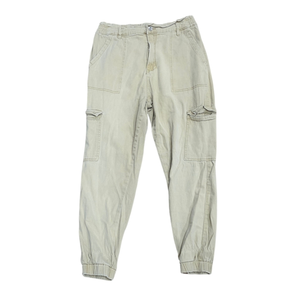 Almost Famous Beige Cargo Joggers Pants L